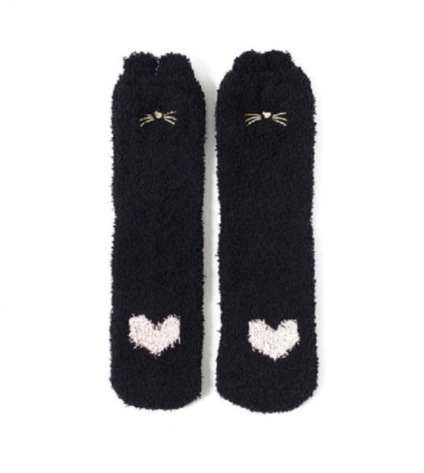 Ladies' Fluffy Socks black