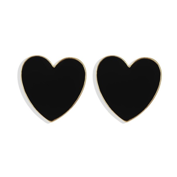 Ladies' Heart Drop Earrings G704 black