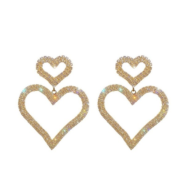 Ladies' Heart Drop Earrings gold