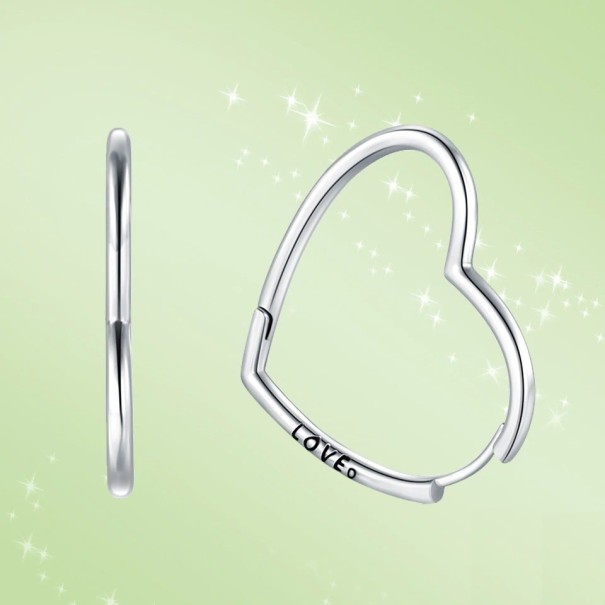 Ladies' Heart Earrings R30 silver