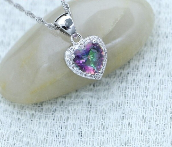 Ladies' Heart Necklace D501 multicolour