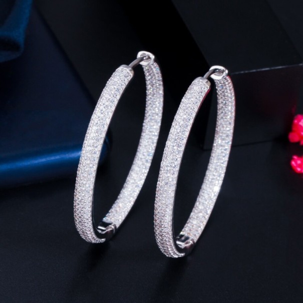 Ladies' Hoop Earrings G1042 silver