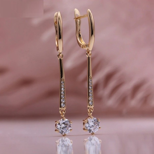 Ladies' Hoop Earrings with Pendant G1194 1