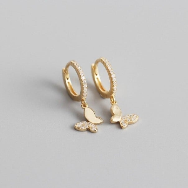 Ladies' Hoop Earrings with Pendant G237 3