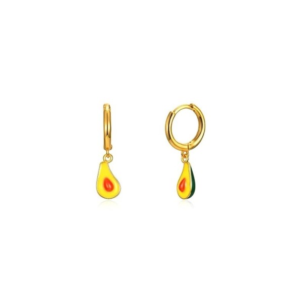 Ladies' Hoop Earrings with Pendant G751 5