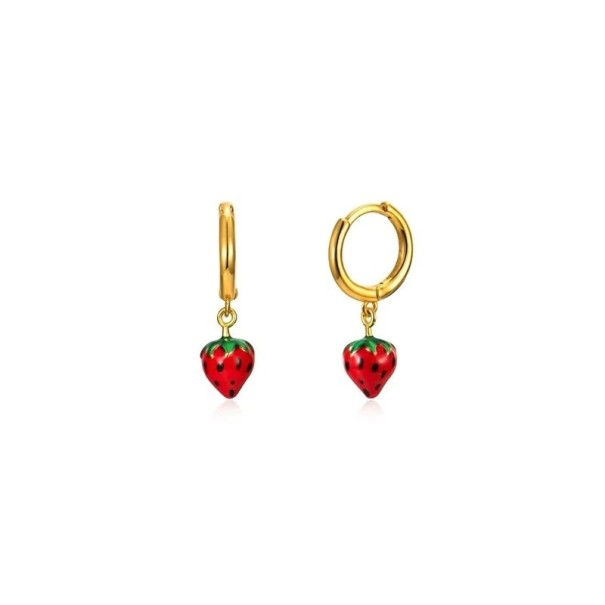 Ladies' Hoop Earrings with Pendant G751 9