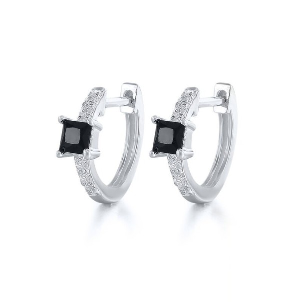 Ladies' Hoop Earrings with Zirconia G312 7