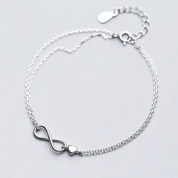 Ladies' Infinity Bracelet with Heart 1