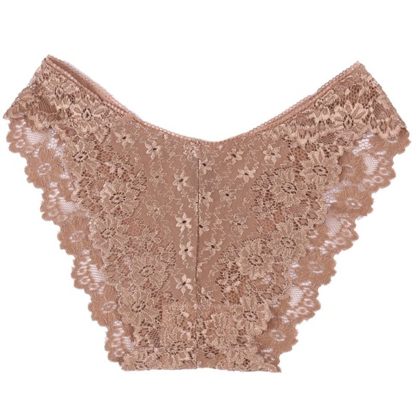 Ladies' Lace Brazilian Knickers Beige