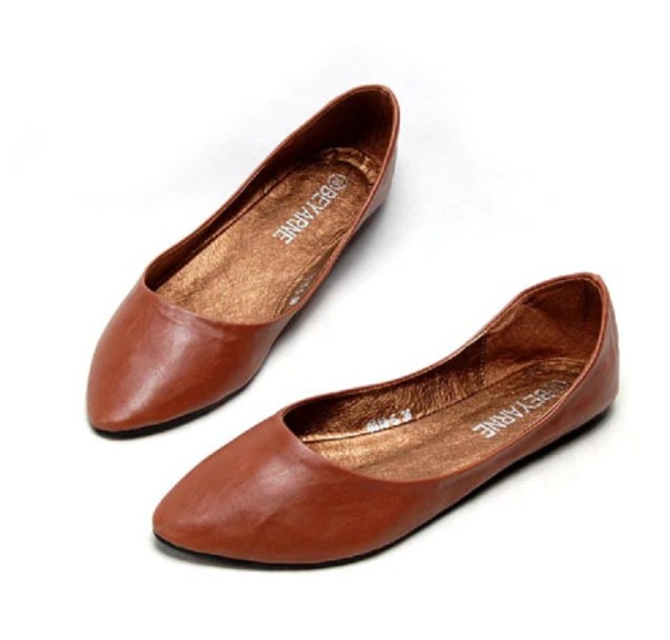 Ladies' Leather Ballerinas J819 brown 35