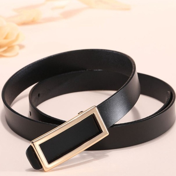 Ladies' Leather Belt L127 black 100 cm 2