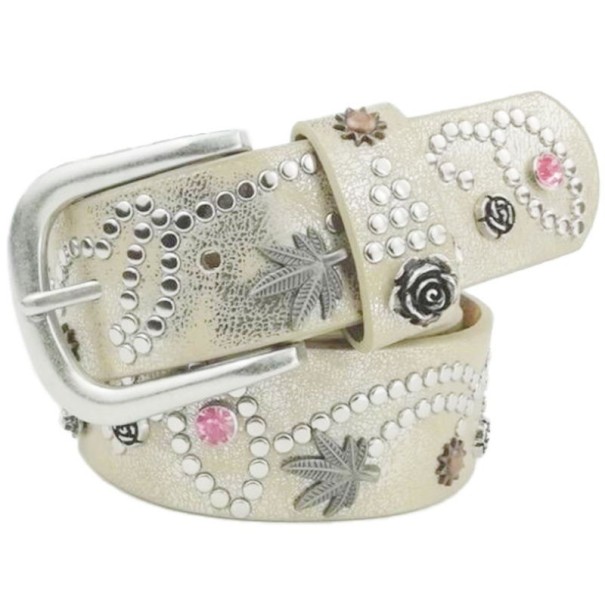 Ladies' Leather Belt L243 gold 105 cm