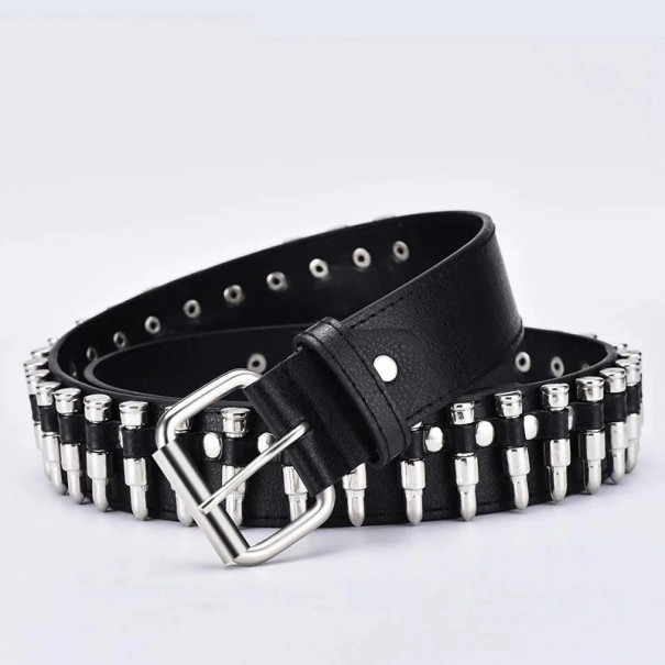 Ladies' Leather Belt with Bullets 1