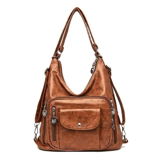 Ladies' Leather Handbag M1045 brown