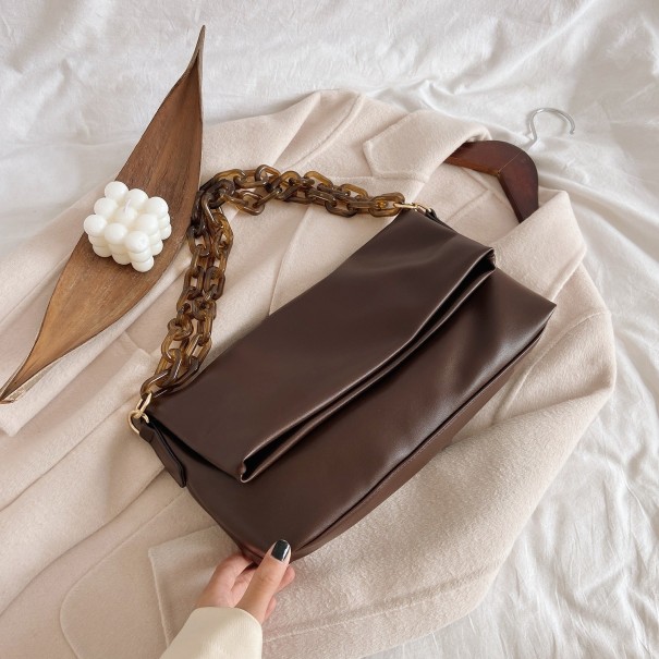 Ladies' Leather Handbag M1292 dark brown