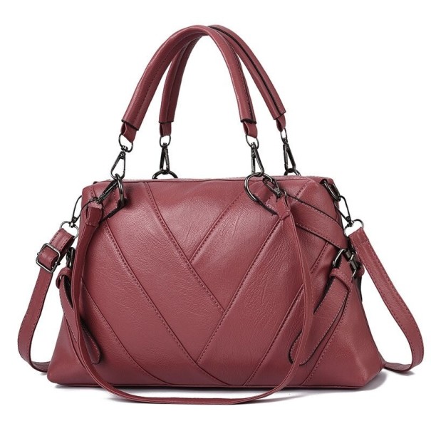 Ladies' Leather Handbag M1304 old rose