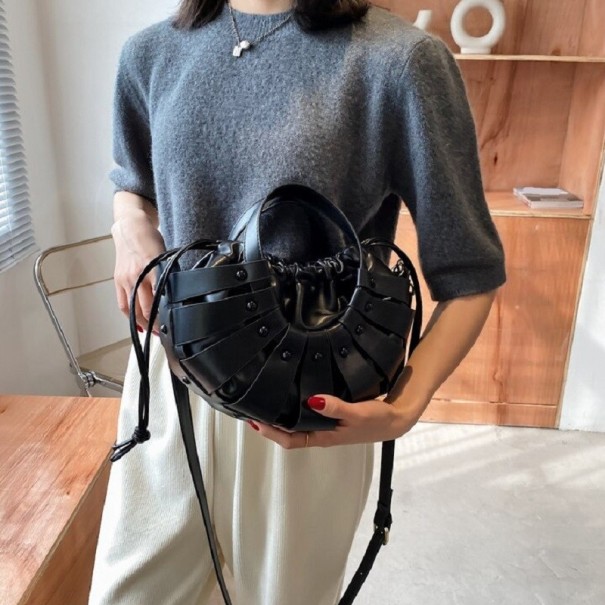 Ladies' Leather Handbag M1488 black