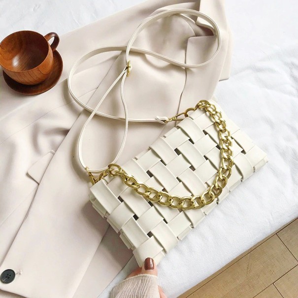 Ladies Leather Handbag M702 white