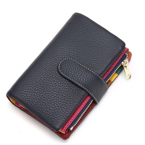 Ladies' Leather Wallet M172 dark blue