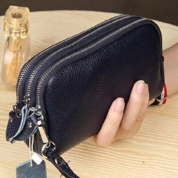 Ladies' Leather Wallet M254 dark blue