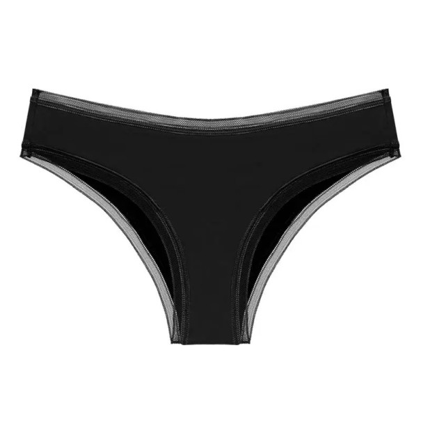 Ladies' Menstrual Pants 4-Layer Absorbent Section Bamboo Fibre Elastane Reusable Underwear for Menstrual Periods black 3XL