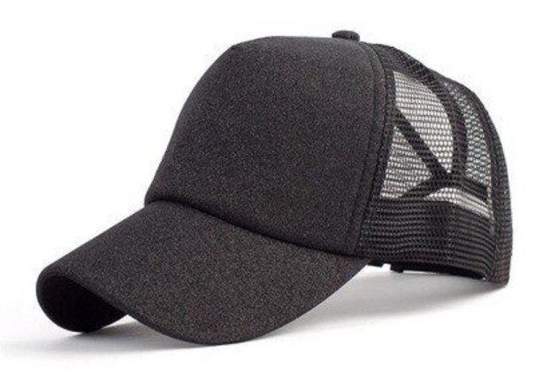 Ladies' Mesh Cap with Glitter black