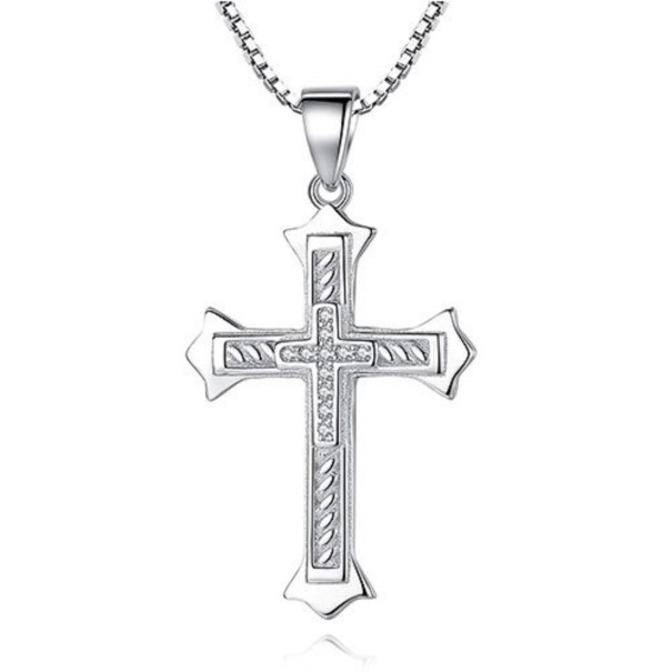 Ladies' Necklace with a Massive Cross 1