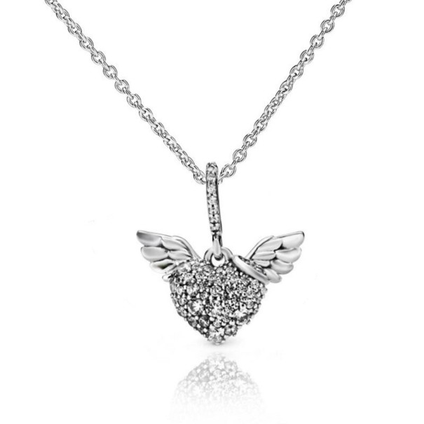 Ladies' Necklace with a Winged Heart J87 1