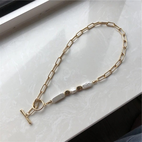 Ladies' Necklace with American Clasp D153 gold