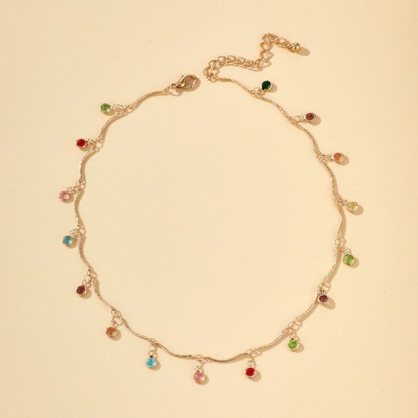Ladies' Necklace with Coloured Zircons 1