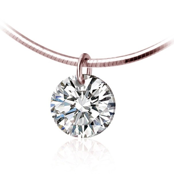 Ladies' Necklace with Crystal M106 old rose