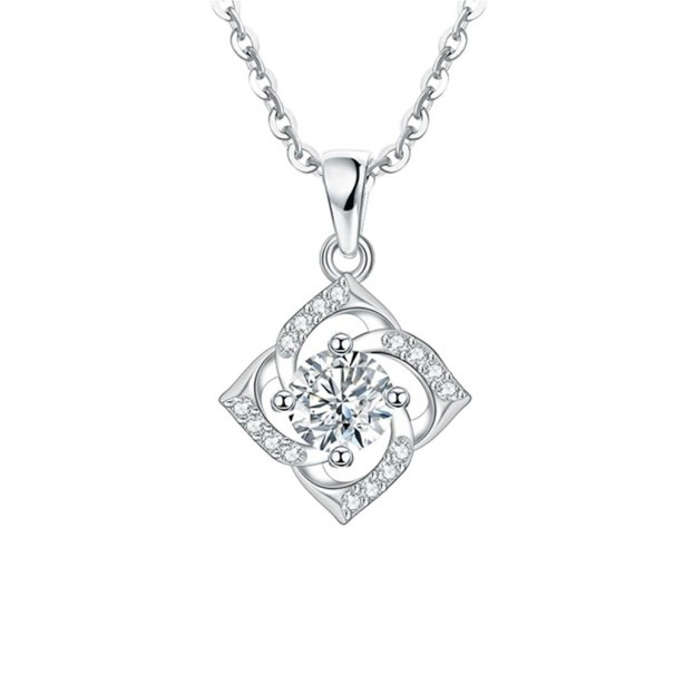 Ladies' Necklace with Flower D429 1
