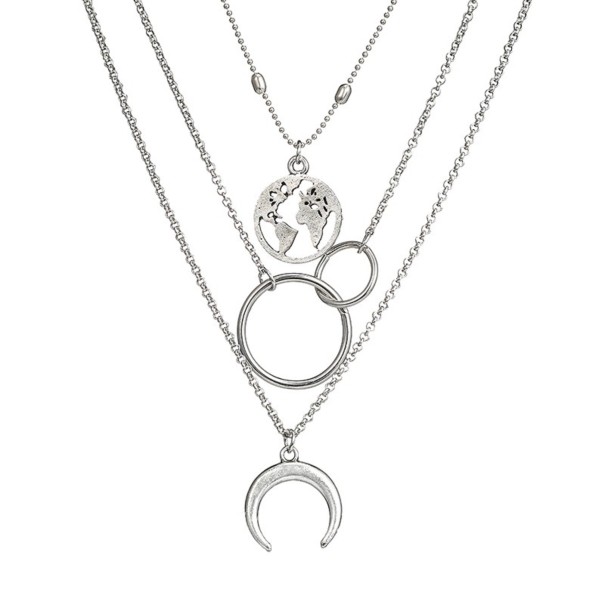 Ladies' Necklace with Globe and Rings 1