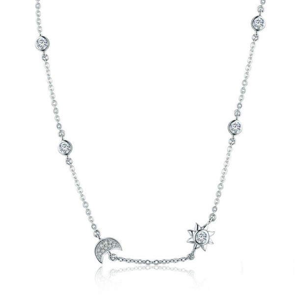 Ladies' Necklace with Moon and Sun 1
