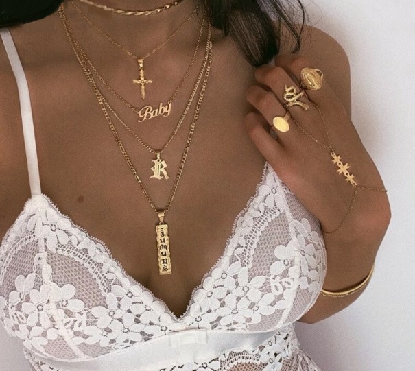 Ladies' Necklace with Pendants G761 1