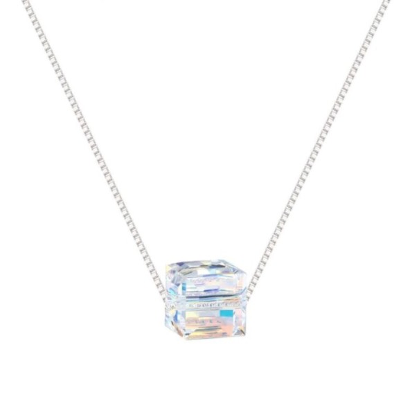 Ladies' Necklace with Rainbow Cube 1