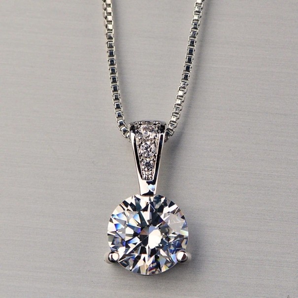 Ladies' Necklace with Round Pendant D537 1
