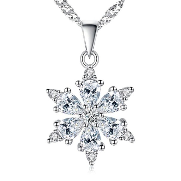 Ladies' Necklace with Snowflake D516 1