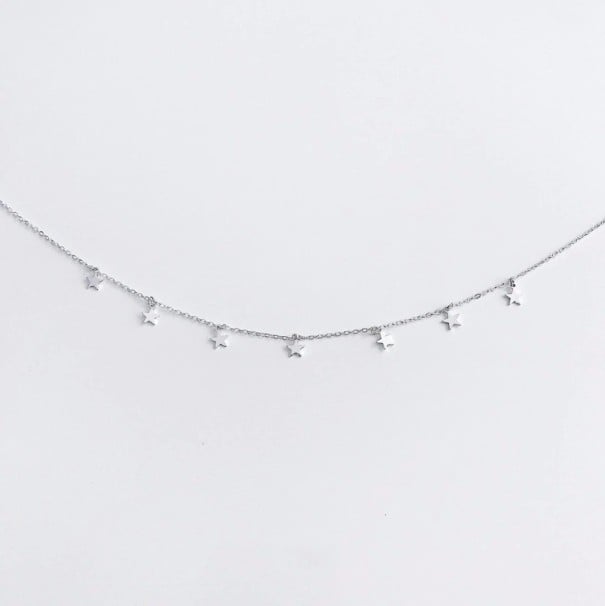 Ladies' Necklace with Stars D133 silver
