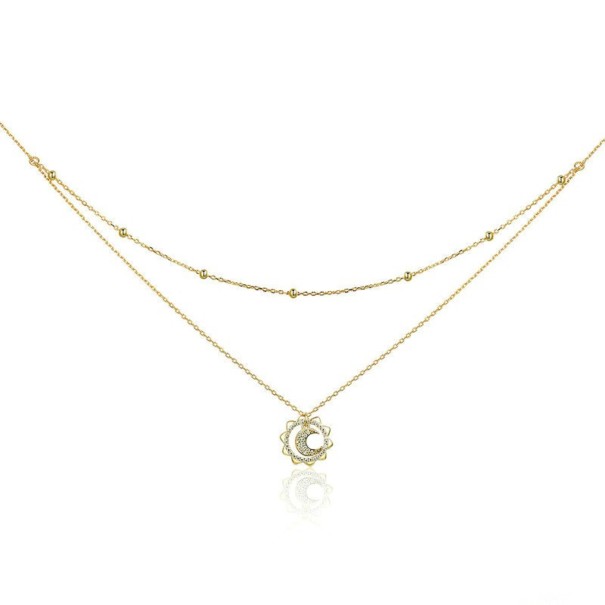 Ladies' Necklace with Sun and Moon 1