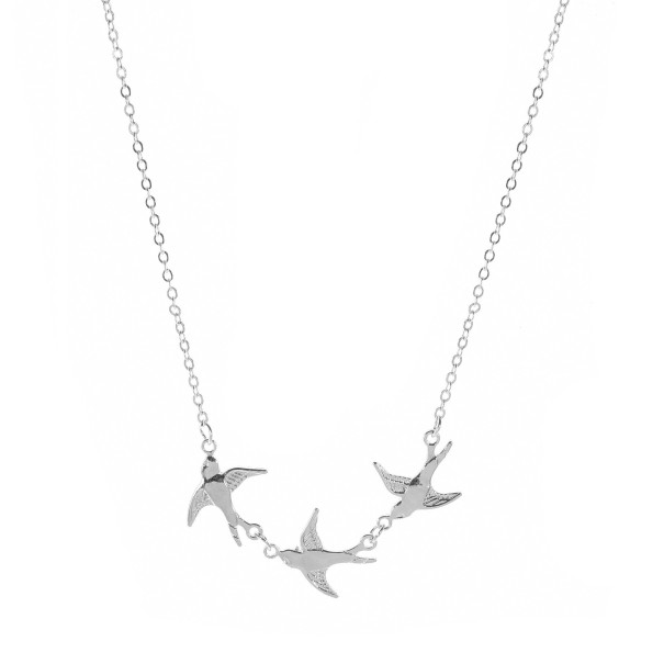 Ladies' Necklace with Swallows silver