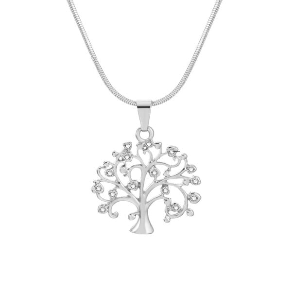 Ladies' Necklace with Tree D383 silver