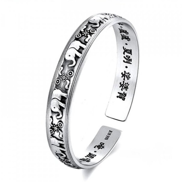 Ladies' Open Bracelet with Elephants 1