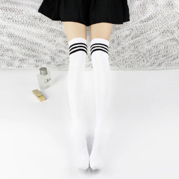 Ladies' Over-the-Knee Socks with Stripes 2