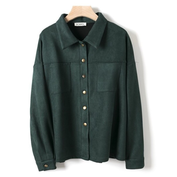 Ladies Oversized Shirt P2213 dark green