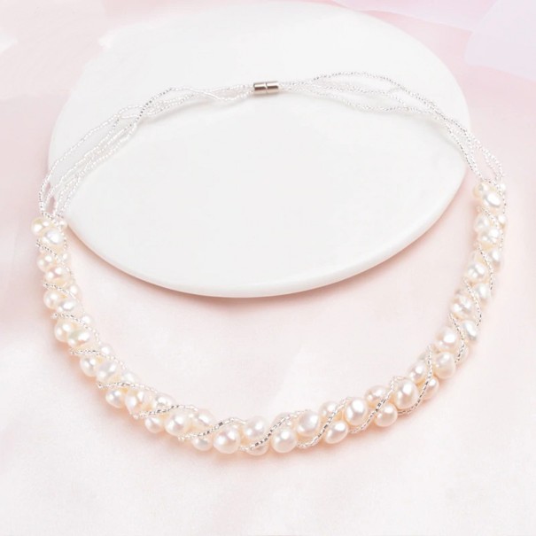 Ladies' Pearl Necklace G632 white