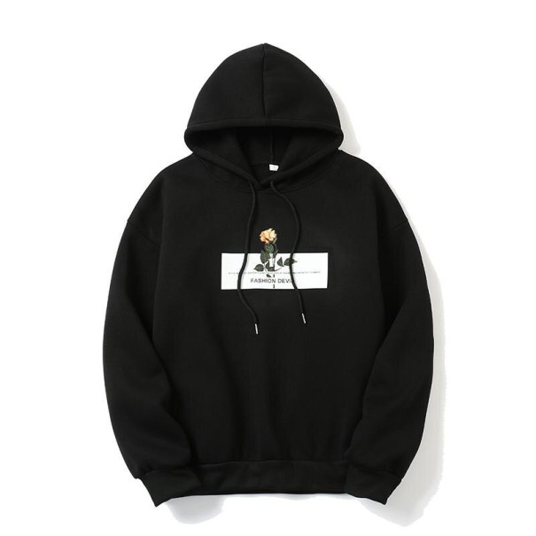 Ladies' Printed Hoodie A44 black XL 1