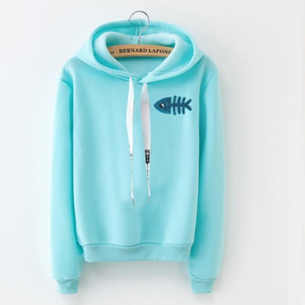 Ladies' Printed Hoodie turquoise M 2