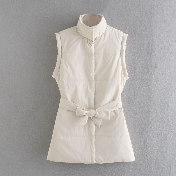 Ladies' Quilted Gilet P1992 cream