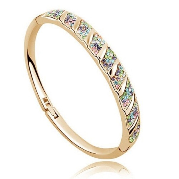 Ladies' Rigid Bracelet with Stones H547 gold 3
